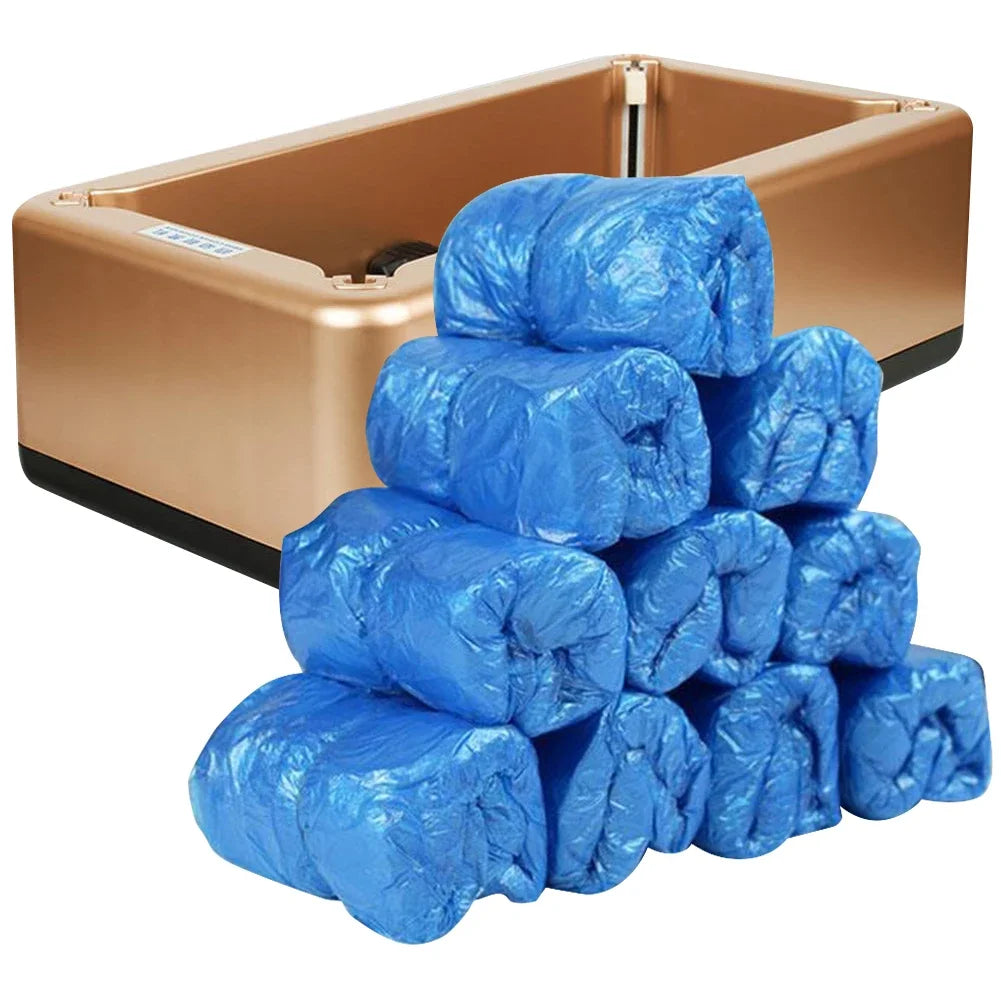 100-300Pcs Shoe Covers Automatic Disposable Shoe Cover Waterproof Overshoes Dispenser Hand-Free Household Cleaning Shoe Covers